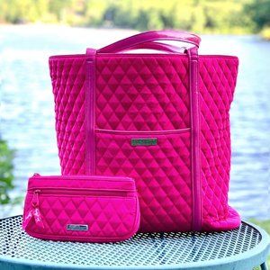Vera Bradley Classic Tote Bag Hot Pink